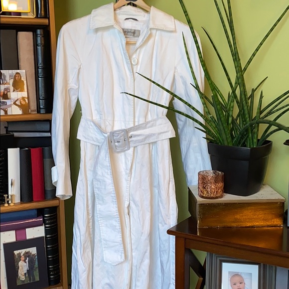 Sportmax Jackets & Blazers - White Sportmax Bleted Trench Coat